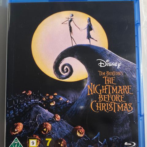 The Nightmare Before Christmas (Blu-Ray - 1993 - Tim Burton)  Norsk tekst. NY!