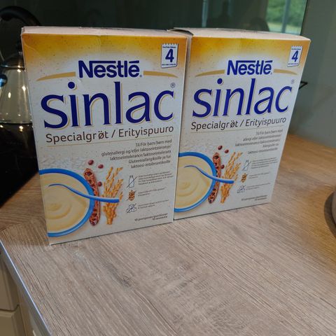 Gir bort 2xNestle Sinlac spesialgrøt