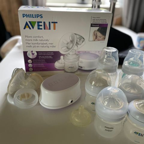 Philips avent flasker og brystpumpe (RESERVERT)