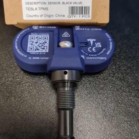 HELT NY Og Originale Tesla TPMS - Dekksensor 4 stk 1490701-01-D