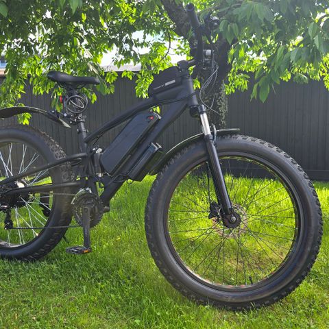 El Fatbike fulldempet, nytt batteri