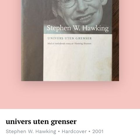 Stephen Hawking - Univers uten grenser