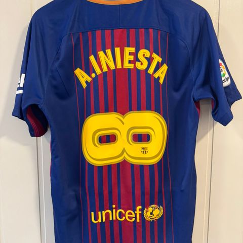 Barcelona 2017/18 Iniesta Fotballdrakt (M)