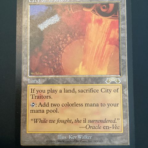 Magic the Gathering , City of Traitors (reserved list) , MTG