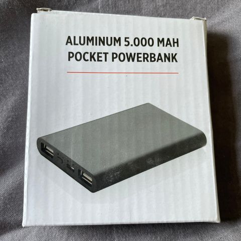 Pocket powerbank aluminium 5000 mah