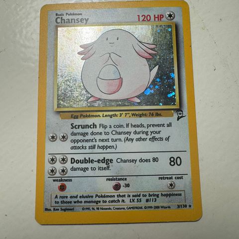 Chansey #3 Pokemon Base Set 2