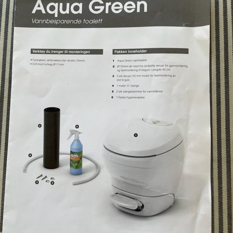 Aqua Green Vera 90 -Vannbesparende Toalett