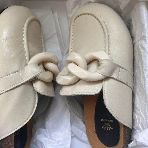 Ny sandal for beige crown made in Italy