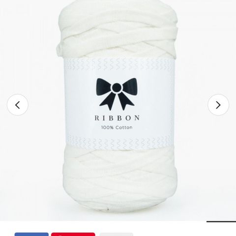 Garn Ribbon selges rimelig natural white