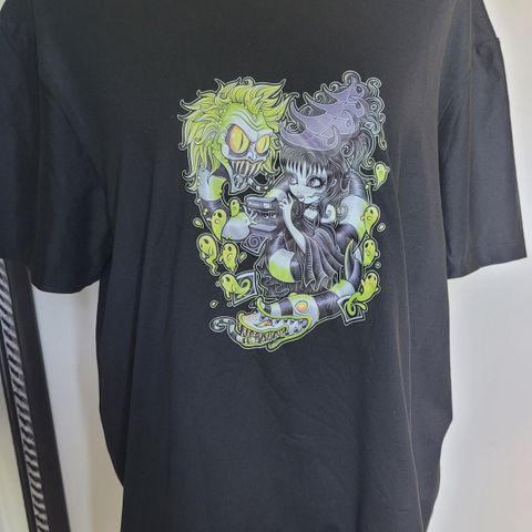 NY! XL Beetlejuice t-skjorte! Goth, gothic, Tim Burton