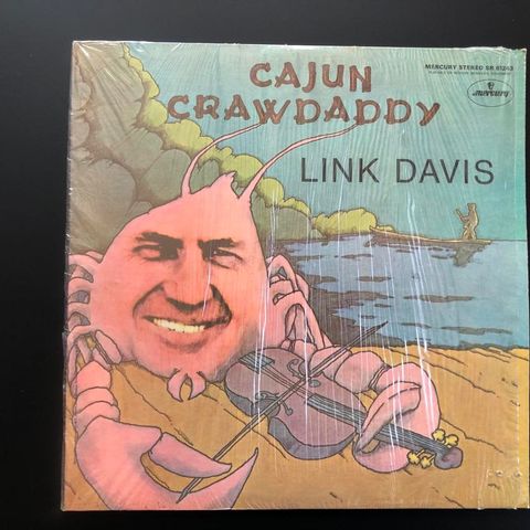 LINK DAVIS "Cajun Crawdaddy" 1969 USA vinyl LP - Sjelden folk/country