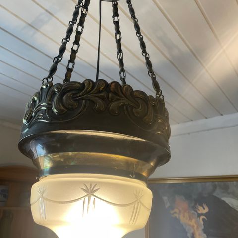 Vakker antikk taklampe