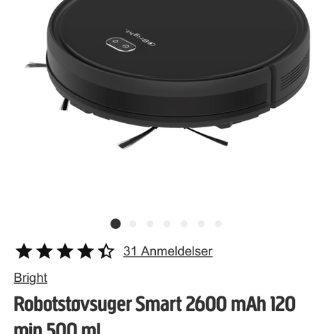 Nærmest helt ny robotstøvsuger til salgs