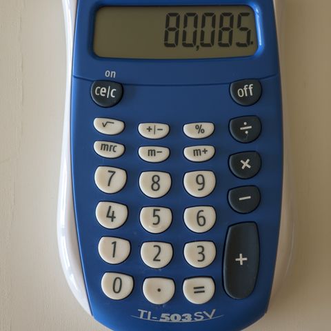 Texas Instruments kompakt kalkulator