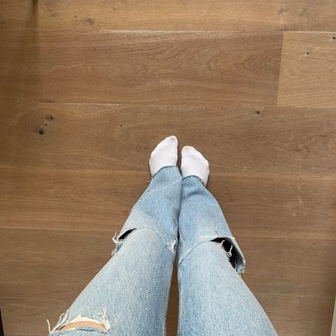 Straight mid waist jeans fra Zara | 34