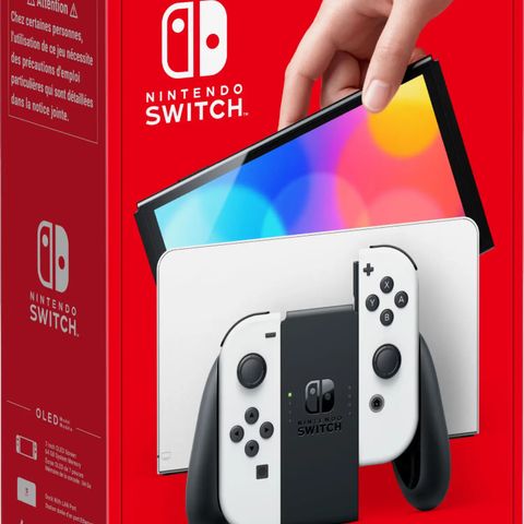 NY Nintendo Switch OLED   Svart & Hvit