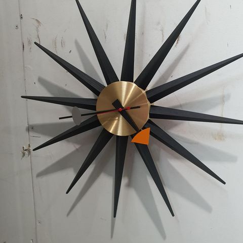 Vitra George Nelson Sunburst Clock black/brass