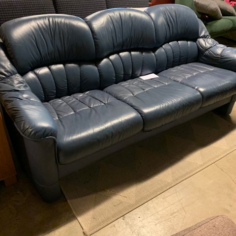 Sofa hud/pvc blå
