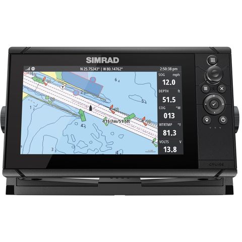 Simrad Cruise 9" kartplotter med ekkolodd inkl. giver. Kampanje!