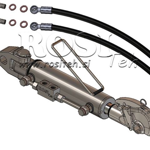 Hydraulisk toppstag - SPECIAL Kat.2 og 3 med leddgaffel - hull 25 og 32mm