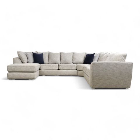 Fri Frakt | Kvalitetssikret | Optus U-sofa fra Møbelringen i lys grå ull