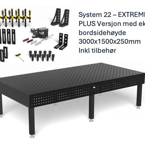 Proff Extrem 8.7 PLUS Sveisebord system 22 inkl tilbehør