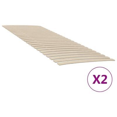 vidaXL Ribbebunner med 48 lameller 2 stk 80x200 cm(sku3202724)