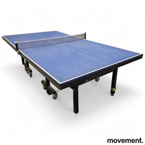 Bordtennisbord, i blå / sort, sammenleggbart, 274x152cm, brukt