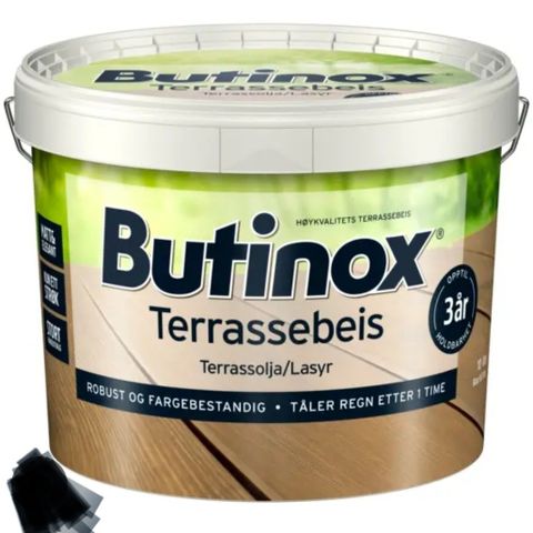 Butinox terrassebeis farge gylden 9 liter. Knallpris! Partivare!