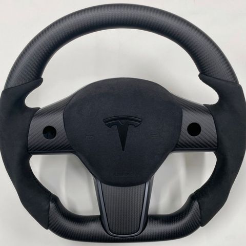 Karbonfiber/alcantara ratt - Tesla Model Y/3