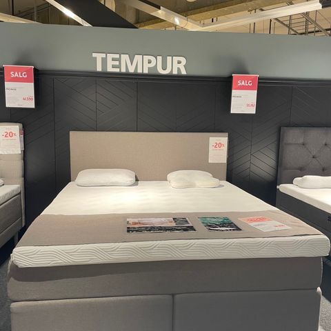 Tempur Promise kontinentalseng 180x200 + sengegavl