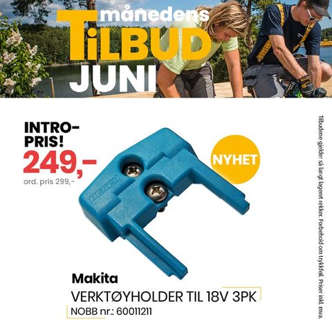 Nyhet! Verktøyholder til Makita 18V