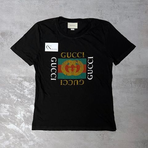 Gucci Distressed Logo T-Skjorte