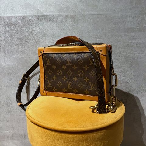 Louis Vuitton Soft Trunk Monogram Gold Tone Brown