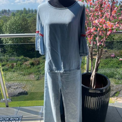 Langt Denim Maxi skjørt Small / Medium