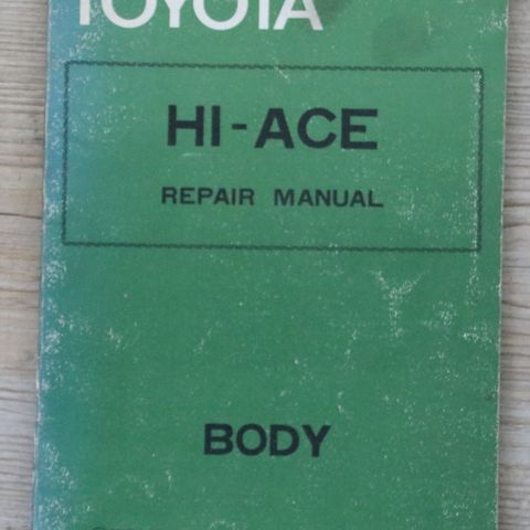 2stk Verkstedhåndbok til Toyota Hiace 1976 og 1978