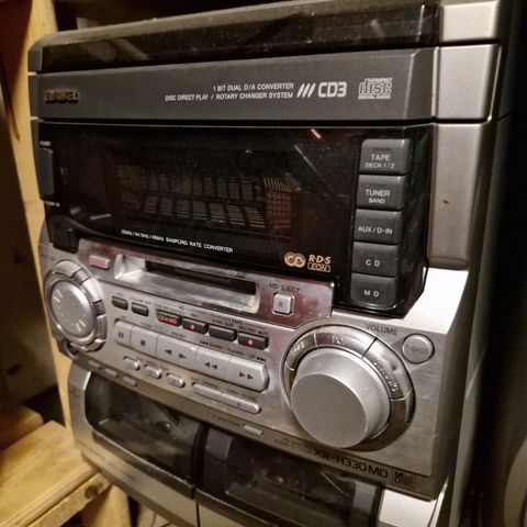 Aiwa xr-h330 MD musikkanlegg med kassett, cd og minidisk