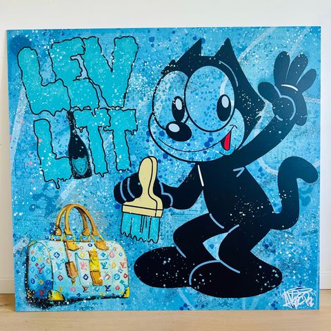 FELIX THE CAT  street art pop art contemporary hand made painting