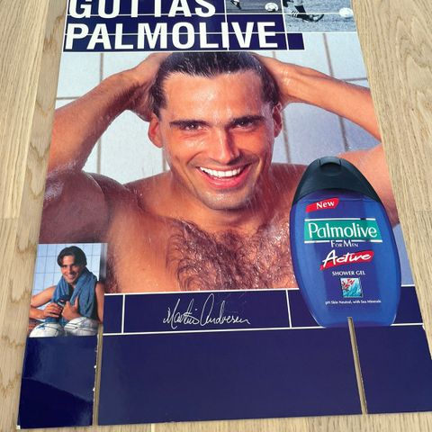 Retro reklameplakat fra 90-tallet med Martin Andresen