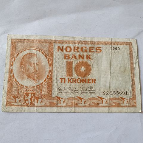 10 kr. seddel 1960