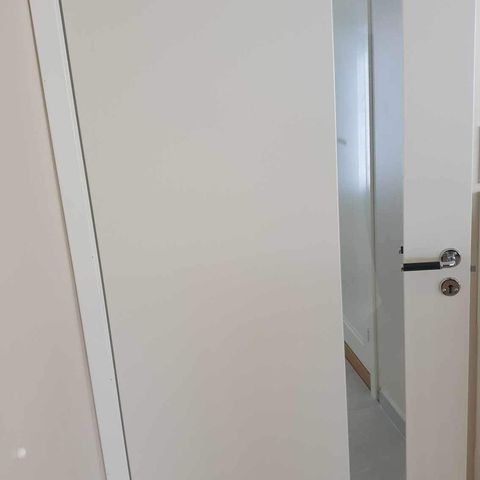Ny Scanflex Bris dørblad med klart glass, hvit