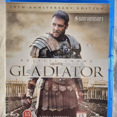 Gladiator 10th Anniversary 2-disc Edition Blu-ray norsk tekst ripefri