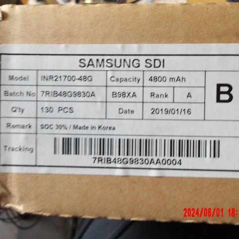 Samsung celler INR21700-48G L