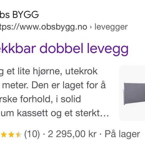 Fin uttrekkbar levegg