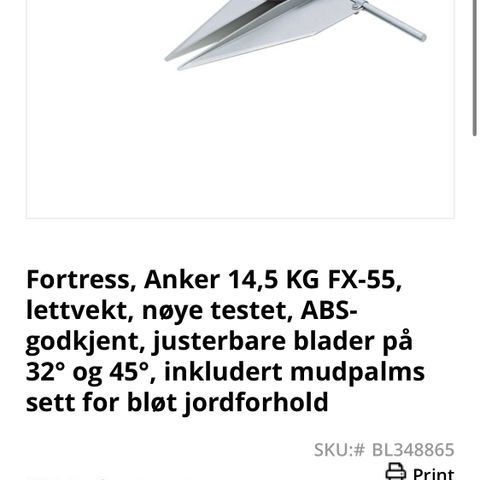 Fortress FX-55 anker.
