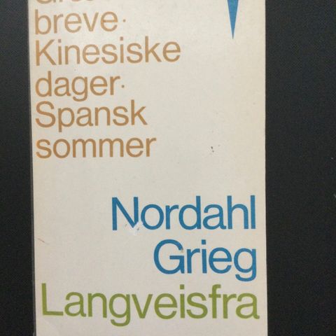 Nordahl Grieg: Langveisfra (reisebrev)