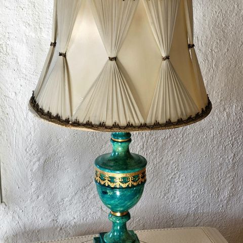 Antikk Abalaster lampe, italiensk