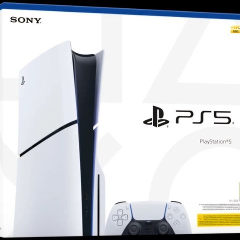 Playstation 5 Slim og 2stk Dualsense v2 kontroller.