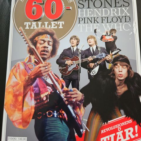 Rockens legender ikoner fra 60-tallet Stones Pink Floyd Hendrix Beatles The Who