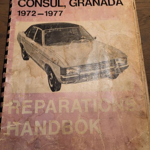 Ford Consul Granada instruksjonsbok